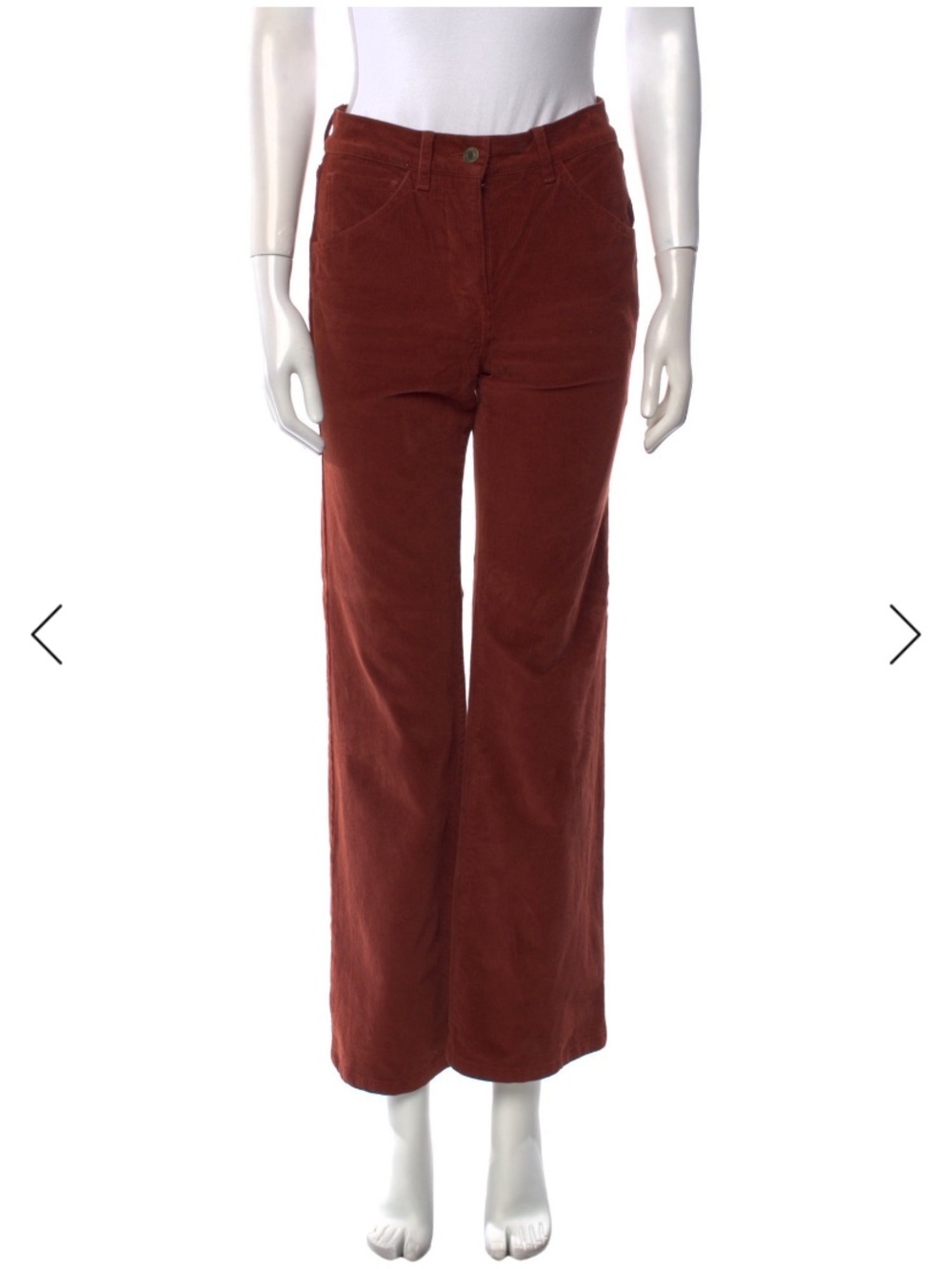 Nili Lotan Rust Corduroy Wide-Leg Pants - Women's SZ 2